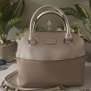 Kate Spade Beige and Cream Leather Satchel